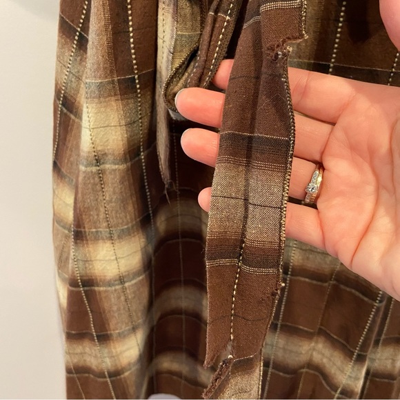 AD:HOC Plaid Faux Wrap Midi Dress Retro Small - Picture 2 of 8